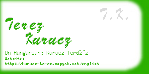 terez kurucz business card